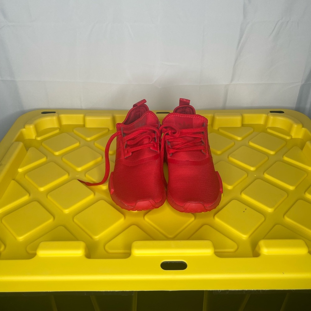Slightly Used Only Indoors Adidas Boys 5 1/2 Red Shoes NMD_R1 J